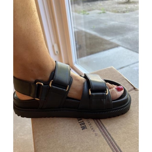 Maeve Anthropologie Dad Sandals in BLACK - Picture 3 of 5